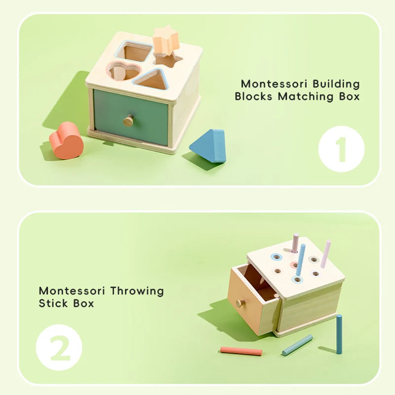 Kids' Wooden Shape Sorting & Matching Toy