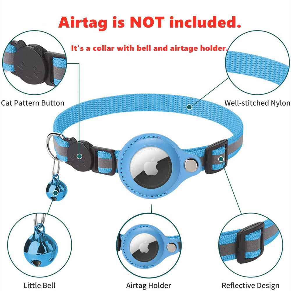 Reflective AirTag Pet Collar for Cats