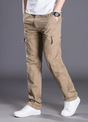 Men's Elastic Waist Cargo Work Pants