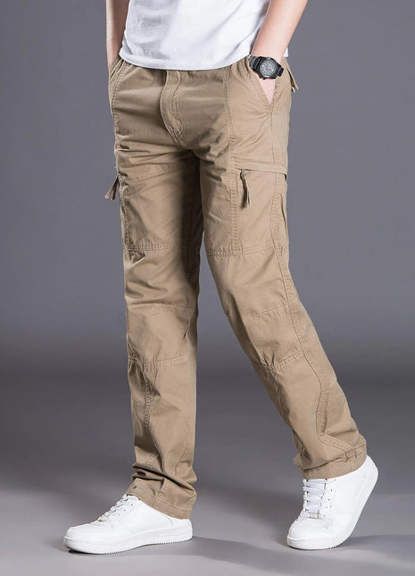 Men's Elastic Waist Cargo Work Pants