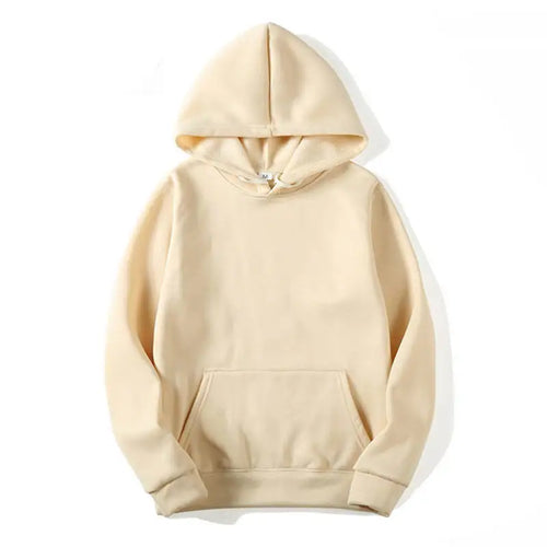 Classic Plain Fleece Hoodie – Unisex Pullover Hooded Sweatshirt