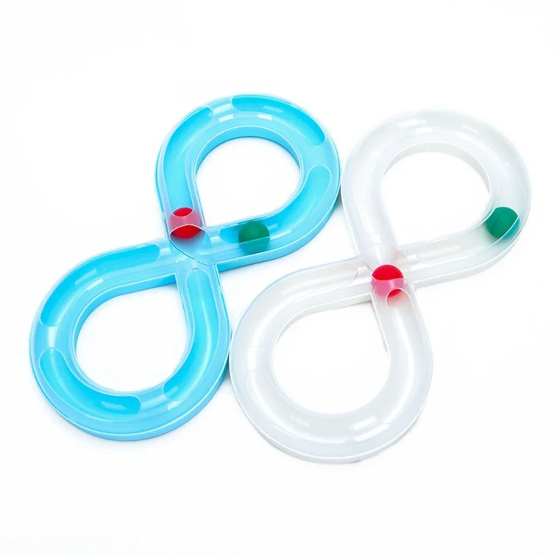 Spinning Cat Track Ball Toy, Interactive Turntable Play Toy for Boredom Relief & Active Kittens