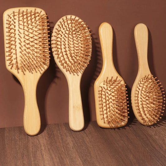 Natural bamboo paddle comb air cushion comb scalp massage anti-static
