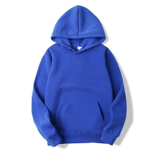 Classic Plain Fleece Hoodie – Unisex Pullover Hooded Sweatshirt