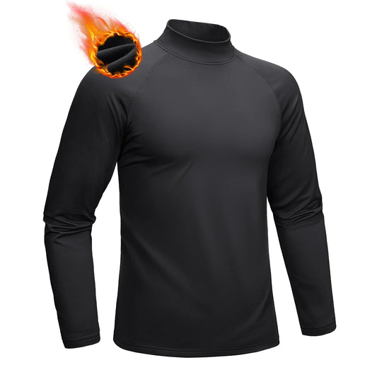 MAGCOMSEN Men’s Thermal Fleece Pullover, Half-Turtleneck Long Sleeve Winter Shirt