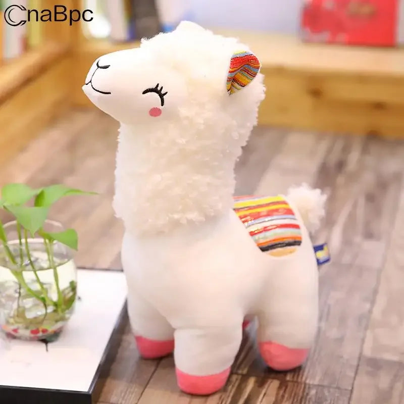 25cm Smile Alpaca Llama Plush Animals Toy Cute Stuffed Doll Household