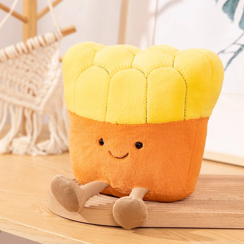 New Cartoon Egg Stuffed Toy Expression Food Bread Toast Series