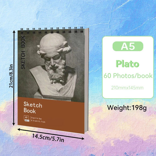 Spiral Bound Artist Sketchbook – A3/A4/A5 Acid-Free Drawing Pad