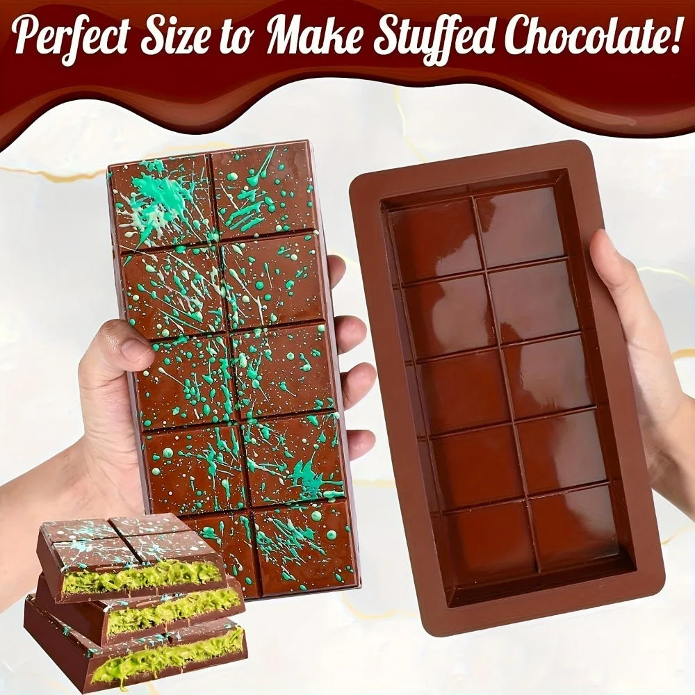 Silicone Chocolate Bar Molds – Dubai Style (1/3/5pcs)