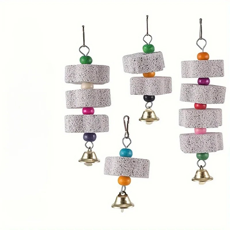 Flower-Shaped Grinding Stone Toy for Parrots & Small Birds