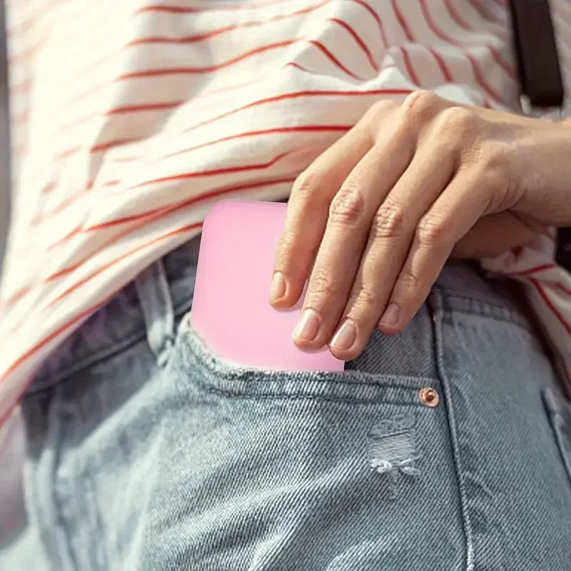 TRENDY & PORTABLE Mini LED Makeup Mirror with Light & 2X Magnification, Pocket Size