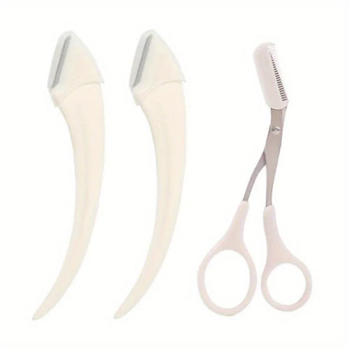 3-in-1 Eyebrow Shaping Kit – Safe Razor & Precision Scissors