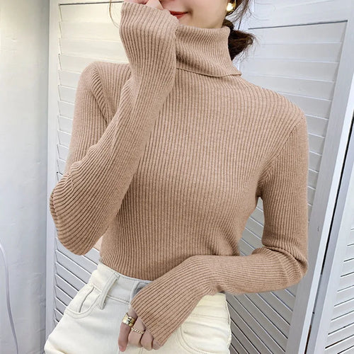 Women’s Knitted Turtleneck Sweater – Soft Cashmere-Blend Pullover for Fall & Winter