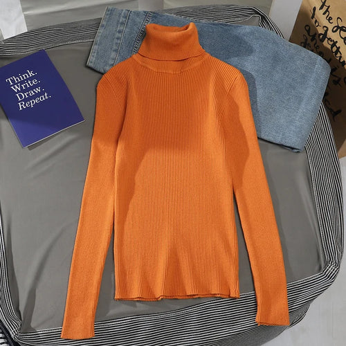 Women’s Knitted Turtleneck Sweater – Soft Cashmere-Blend Pullover for Fall & Winter