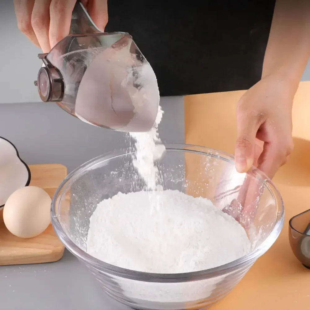 Adjustable Measuring Spoon, Plastic Kitchen Tool with Scale for Baking, Cooking & Mixing