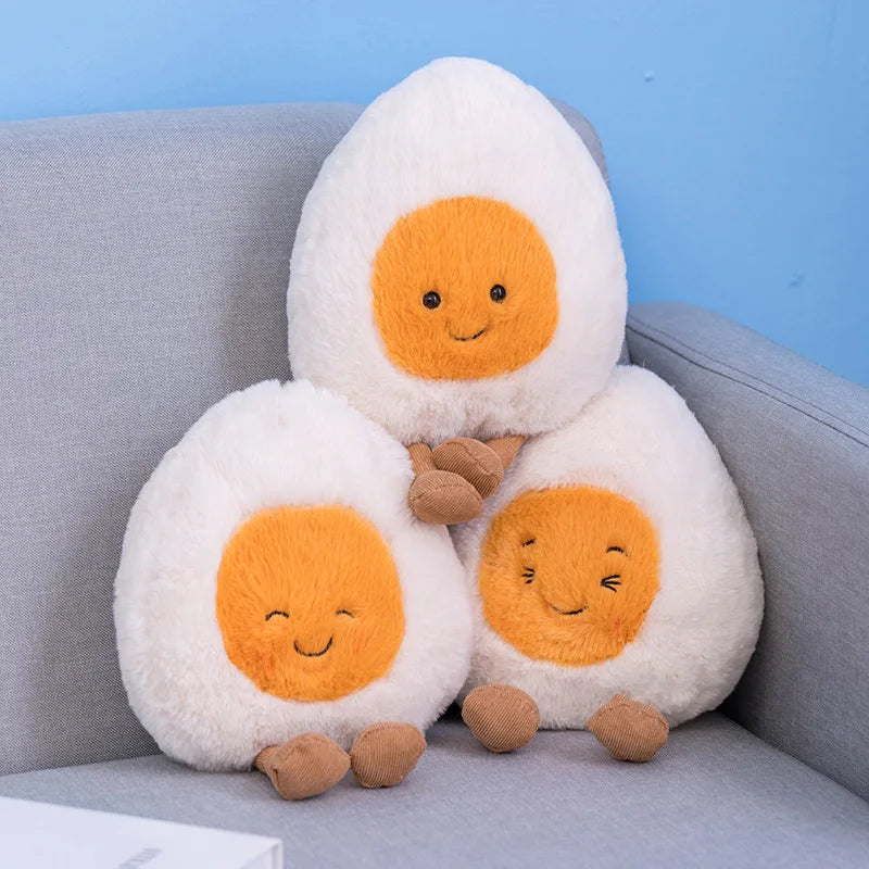 New Cartoon Egg Stuffed Toy Expression Food Bread Toast Series