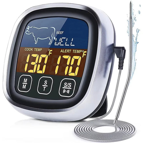 Digital meat kitchen thermometer stainless waterproof meat temperature