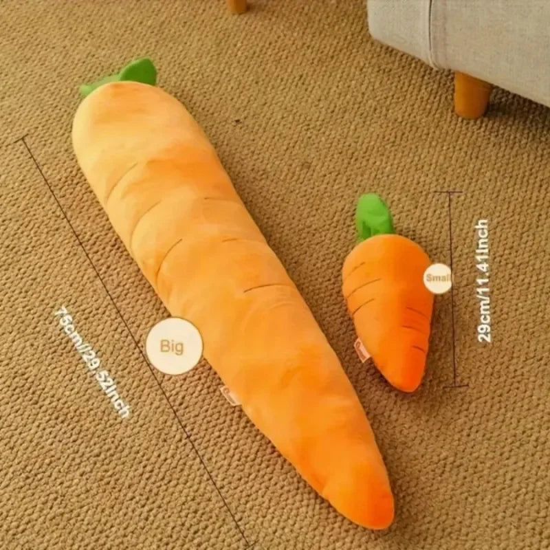 Extra Large 29.5” Carrot Dog Toy – Plush Squeaky Chew Toy for Calming & Playful Puppies and Dogs