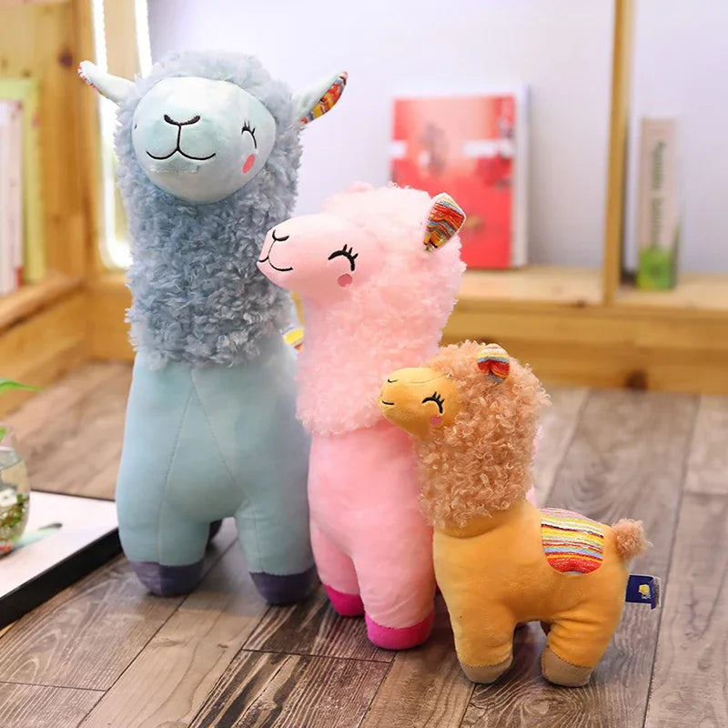 25cm Smile Alpaca Llama Plush Animals Toy Cute Stuffed Doll Household