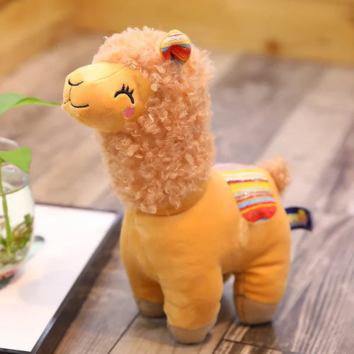 25cm Smile Alpaca Llama Plush Animals Toy Cute Stuffed Doll Household