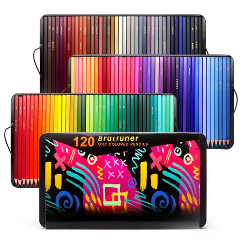 Brutfuner Oil-Based Colored Pencils – Professional Wood Pencil Set (48–180 Colors)