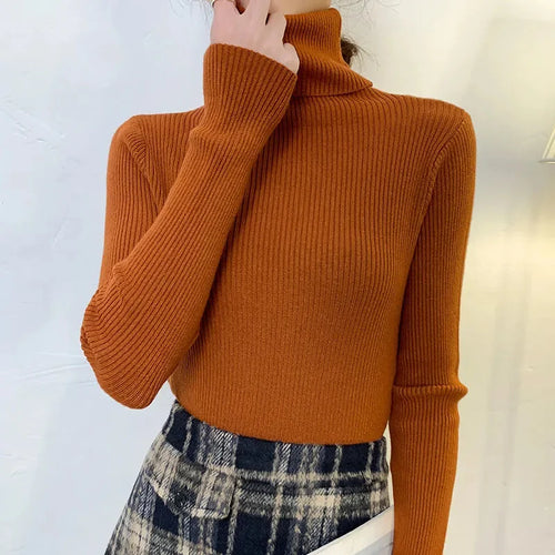 Women’s Knitted Turtleneck Sweater – Soft Cashmere-Blend Pullover for Fall & Winter
