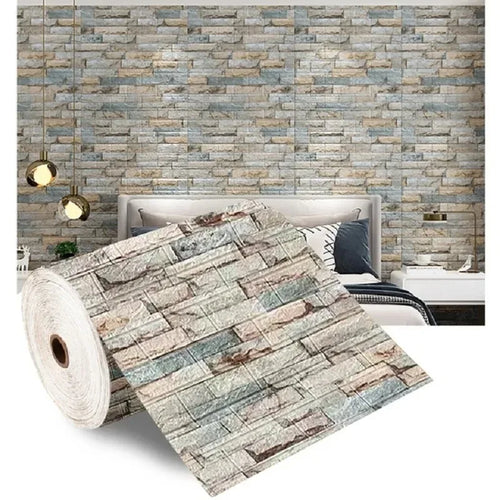 Waterproof 3D Brick Wallpaper – Self-Adhesive