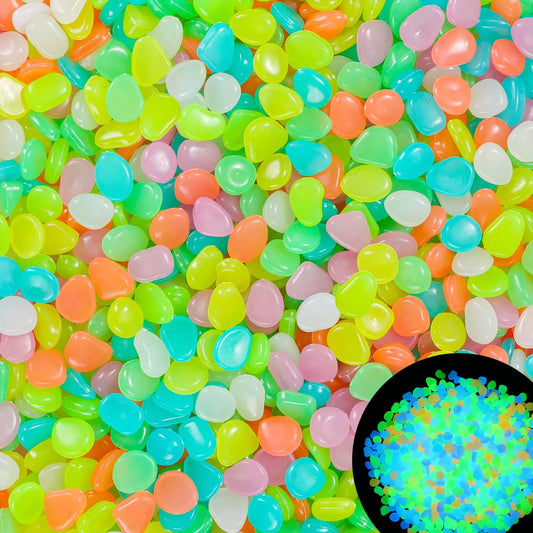 100pcs Glow in the Dark Pebbles - Gardening and Fish Tanks