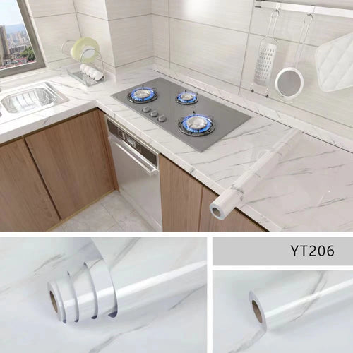 Oil-Proof & Waterproof 40cm Marble Kitchen Sticker