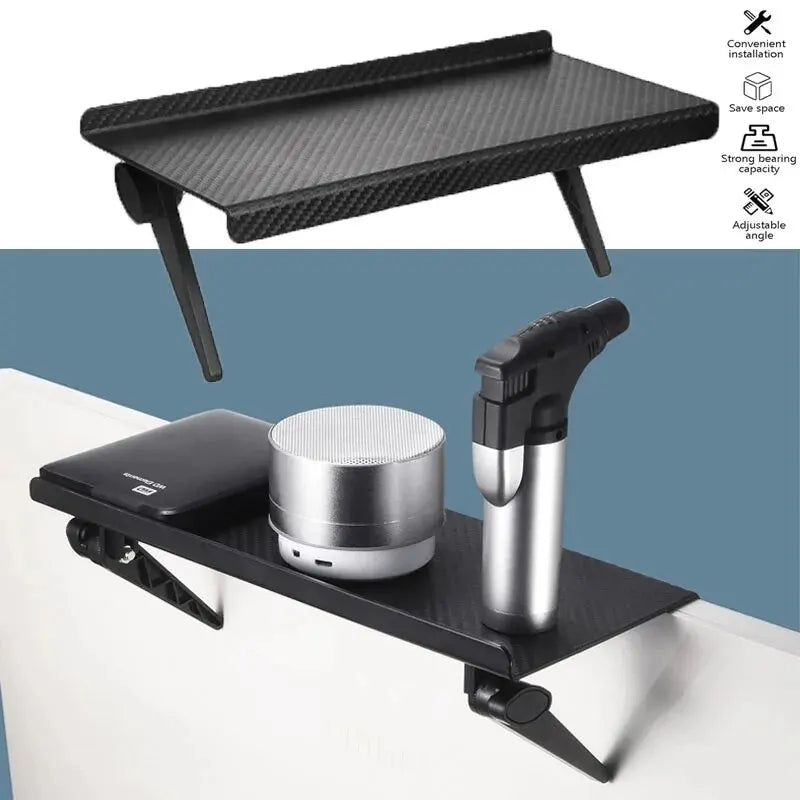 Adjustable Screen Storage Rack – TV & Computer Monitor Shelf for Router & Accessories