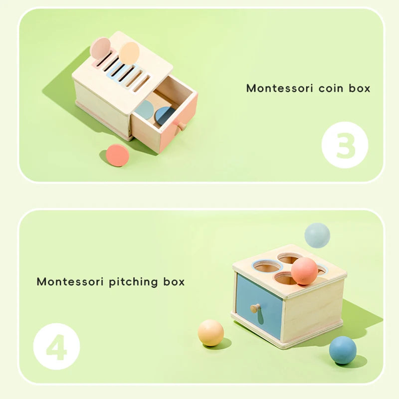 Kids' Wooden Shape Sorting & Matching Toy