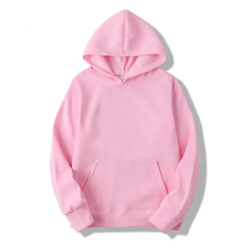 Classic Plain Fleece Hoodie – Unisex Pullover Hooded Sweatshirt