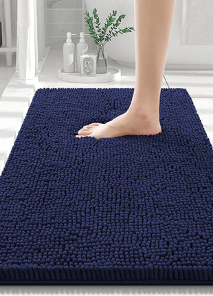 Olanly Chenille Bathroom Rug, Non-Slip, Soft & Machine Washable Mat with PVC Backing