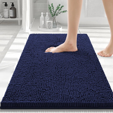 Olanly Chenille Bathroom Rug, Non-Slip, Soft & Machine Washable Mat with PVC Backing