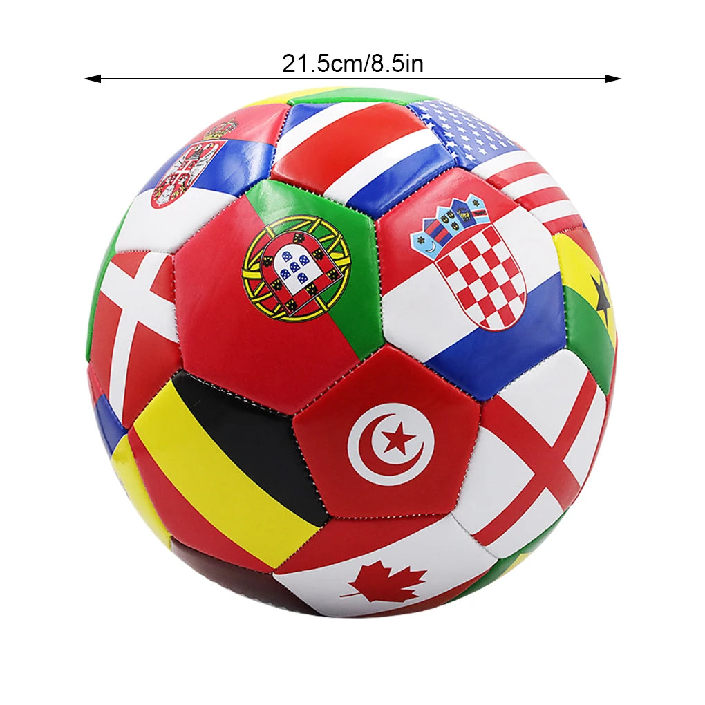 Durable Outdoor Soccer Ball with Flag Design (Size 5)