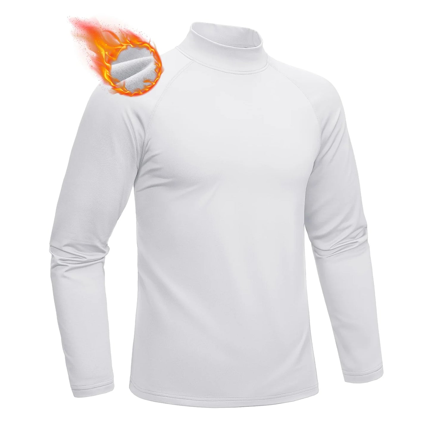 MAGCOMSEN Men’s Thermal Fleece Pullover, Half-Turtleneck Long Sleeve Winter Shirt