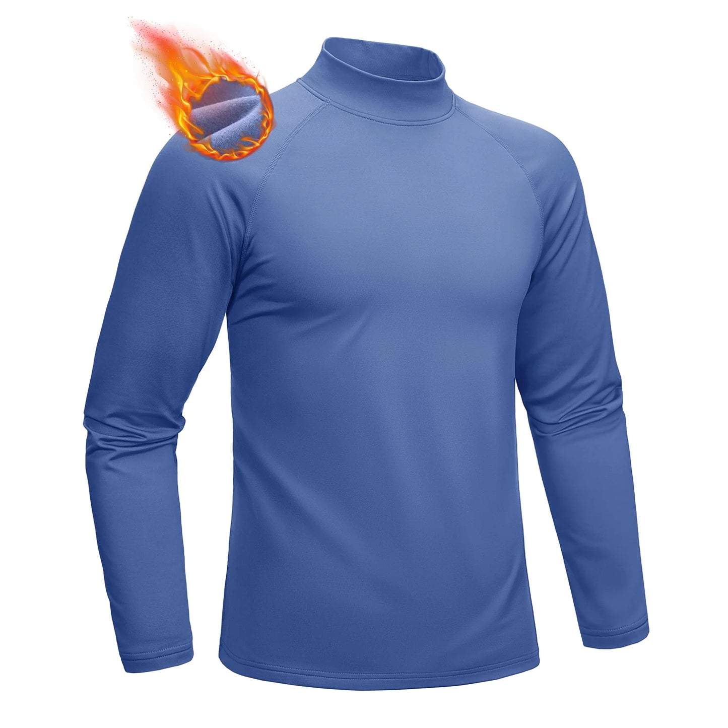 MAGCOMSEN Men’s Thermal Fleece Pullover, Half-Turtleneck Long Sleeve Winter Shirt