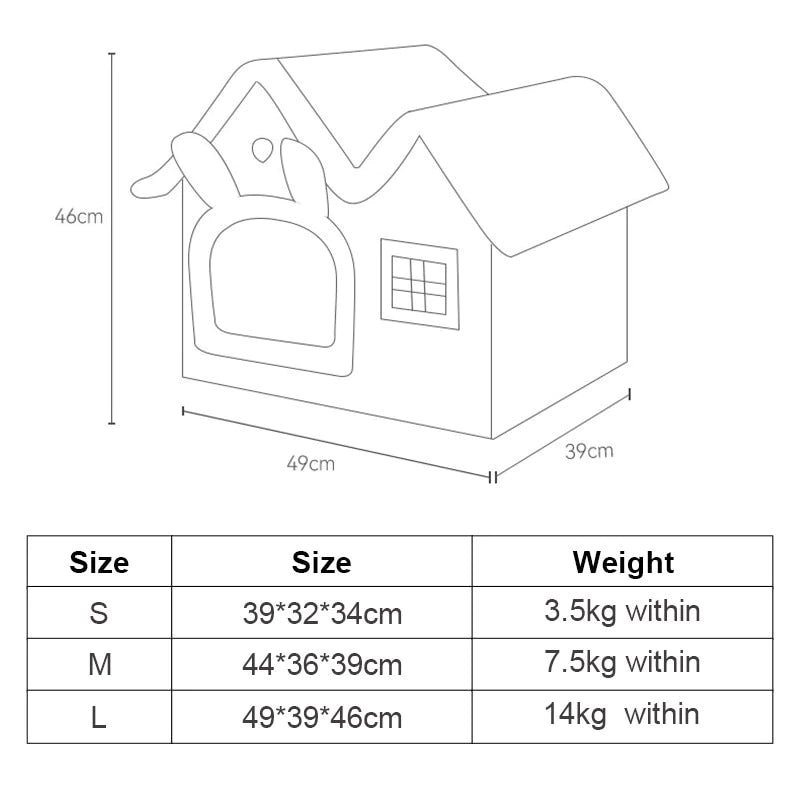 Plush Pet House with Removable Roof – Soft & Washable
