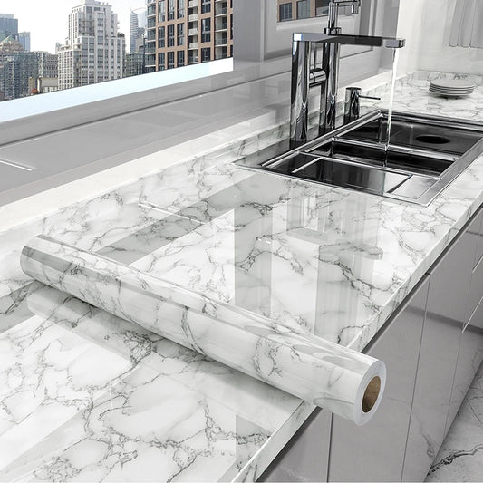 Oil-Proof & Waterproof 40cm Marble Kitchen Sticker