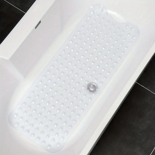 1pc 40x16in Extra-Long Anti-Slip Bathtub Mat with Massage Texture,