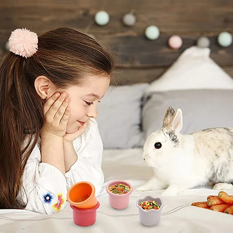Stacking Cups Toy for Rabbits & Small Animals – Colorful & Reusable