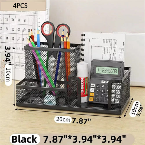 Mesh Desk Organizer Office Supplies Caddy with Pencil Holder and