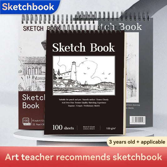 Spiral Bound Artist Sketchbook – A3/A4/A5 Acid-Free Drawing Pad