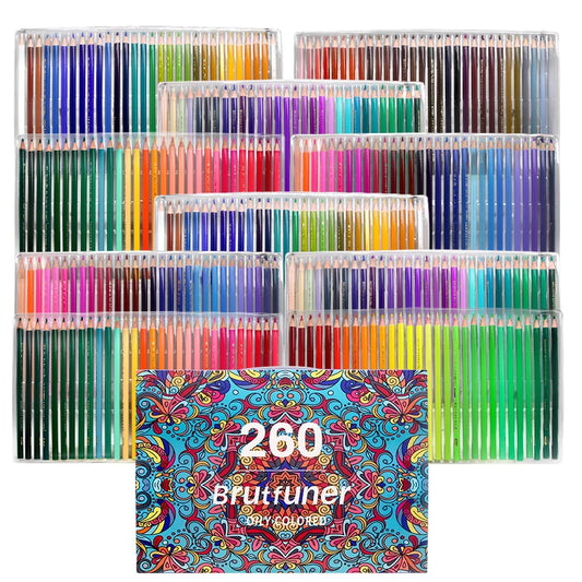 Brutfuner Oil-Based Colored Pencils – Professional Wood Pencil Set (48–180 Colors)