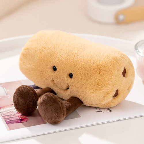 New Cartoon Egg Stuffed Toy Expression Food Bread Toast Series