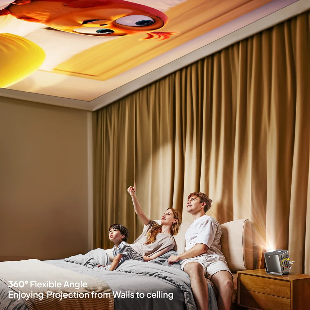 VEVSHAO A12 Projector Mini Portable  LED Video Android 11.0 WIFI 6