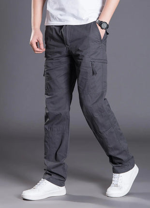 Men's Elastic Waist Cargo Work Pants