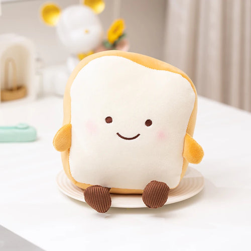 New Cartoon Egg Stuffed Toy Expression Food Bread Toast Series