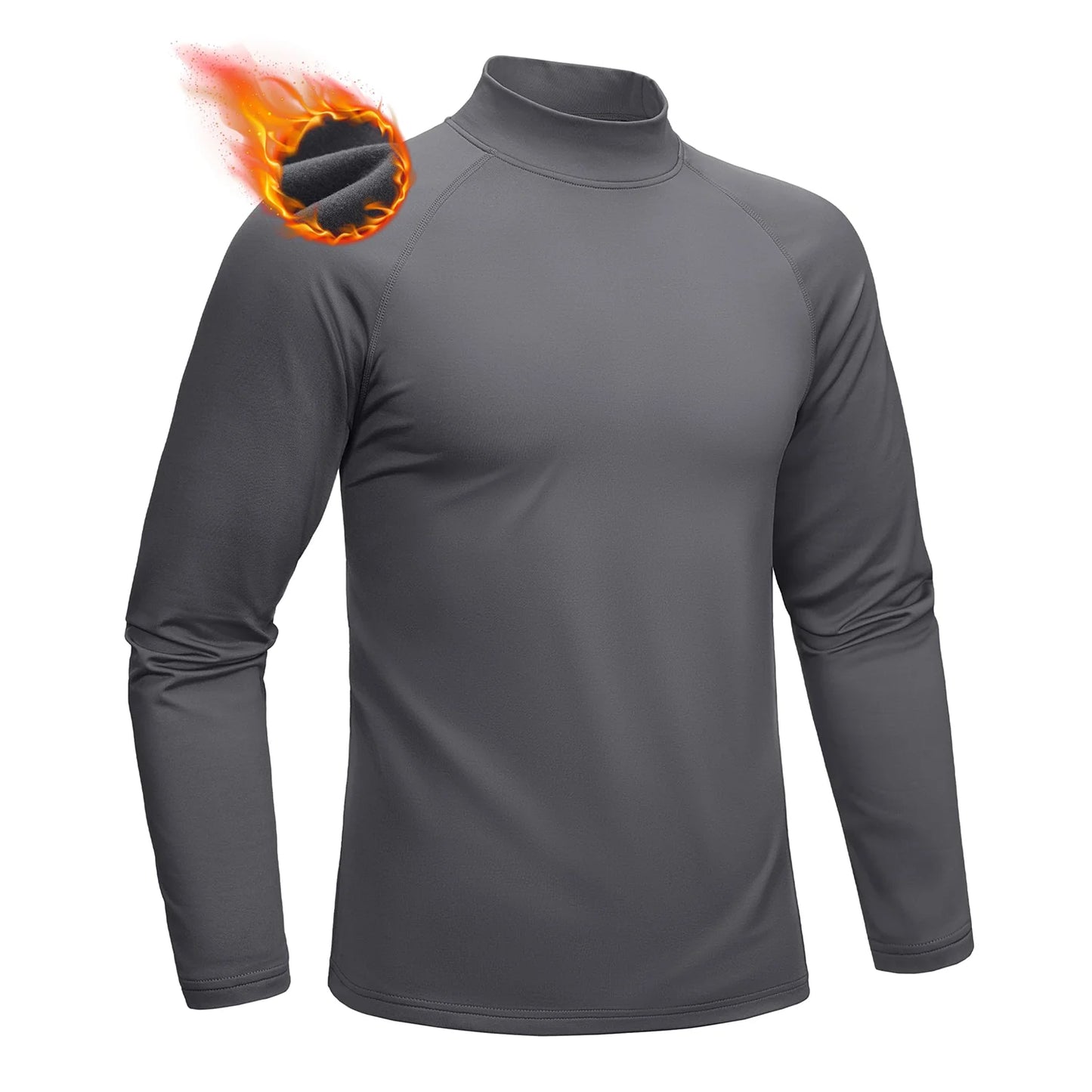 MAGCOMSEN Men’s Thermal Fleece Pullover, Half-Turtleneck Long Sleeve Winter Shirt