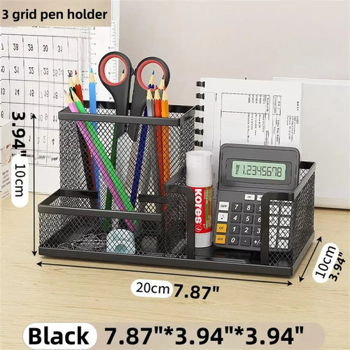 Mesh Desk Organizer Office Supplies Caddy with Pencil Holder and